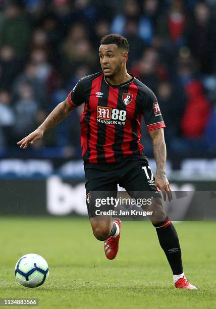 Joshua King of AFC Bournemouth in action during the Premier League match between Huddersfield Town and AFC Bournemouth at John Smith's Stadium on...