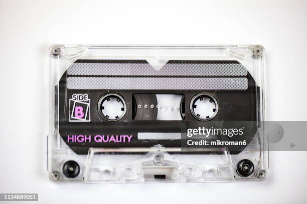 audio cassette - audio cassettes stock pictures, royalty-free photos & images