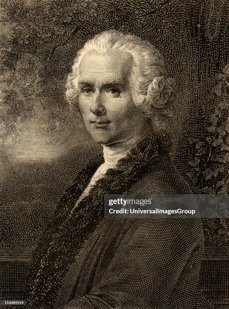 Jean-Jacques Rousseau, 1712-1778. Swiss philosopher. Photo-etching from an old print. From the book ' Lady Jackson's Works, III. The Old Regime I, Court, Salons, and Theatres' Published London 1899.