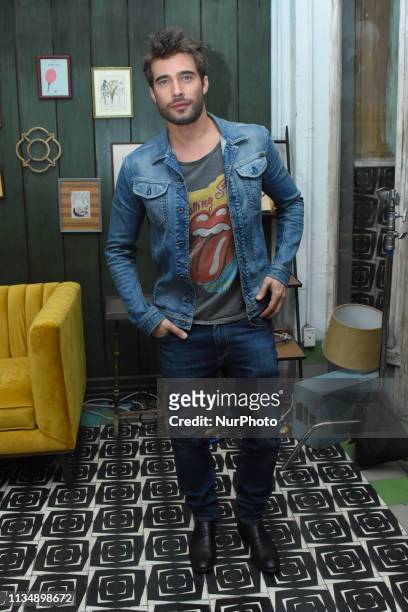 Actor Rodrigo Guirao poses for photos during 'Instrucciones para Su' filming set on April 03, 2019 in Mexico City, Mexico