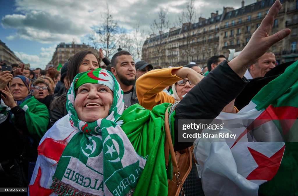 Demonstration Against Algerian President Bouteflika Standing For A Fifth Term