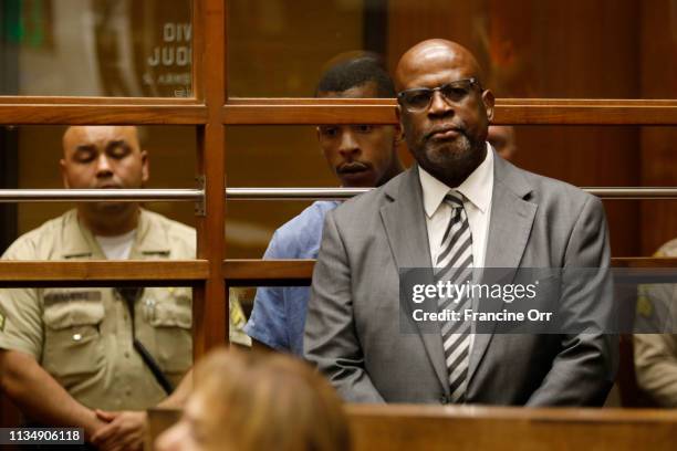 Chris Darden , former OJ Simpson prosecutor, represents Eric Holder in court April 4, 2019 in Los Angeles, California. Holder pleaded not guilty at...