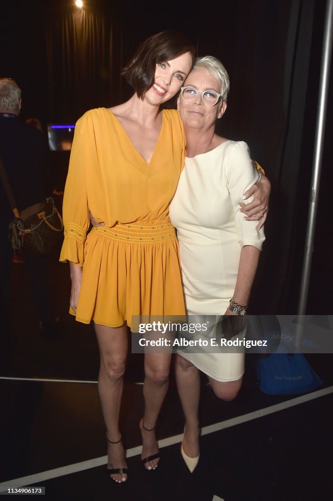 Charlize Theron and Jamie Lee Curtis at CinemaCon 2019 Lionsgate