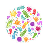 Bacteria germ. Stomach viruses biological allergy microbes bacterium epidemiology bacterial infection germs flu diseases vector cells