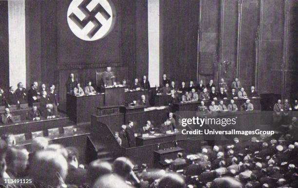 Reichstag debate which preceded the ratification of the 1933 Enabling Law in Germany.