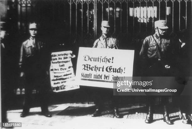 Anti-Jewish boycott of German Jews by Nazi's shortly after the Hitler Government took office: 1933-1934.