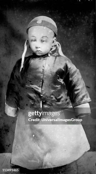 Pu-Yi 1906-1967 as a small child, 23 February 1909. Last Emperor of China 1908-1912.
