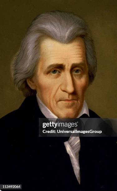 Andrew Jackson American soldier and Seventh President of the United States 1829-1837. Head-and-shoulders portrait.