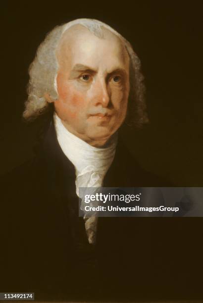 James Monroe Fifth President of the United States . Monroe Doctrine was introduced during his administration. Portrait.