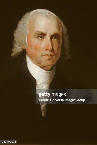 James Monroe (1758-1831) Fifth President of the United States (1817-1825). Monroe Doctrine was introduced during his administration. Portrait.