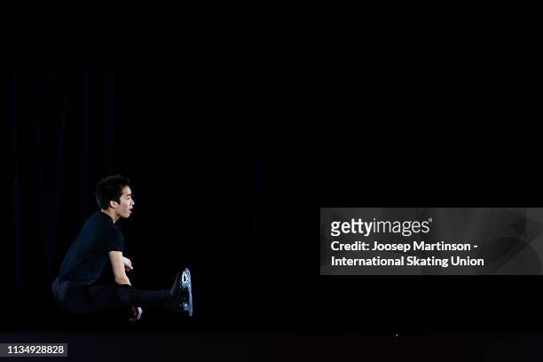 Tomoki Hiwatashi of the United States performs in the Gala Exhibition during day 5 of the ISU World Junior Figure Skating Championships Zagreb at Dom...