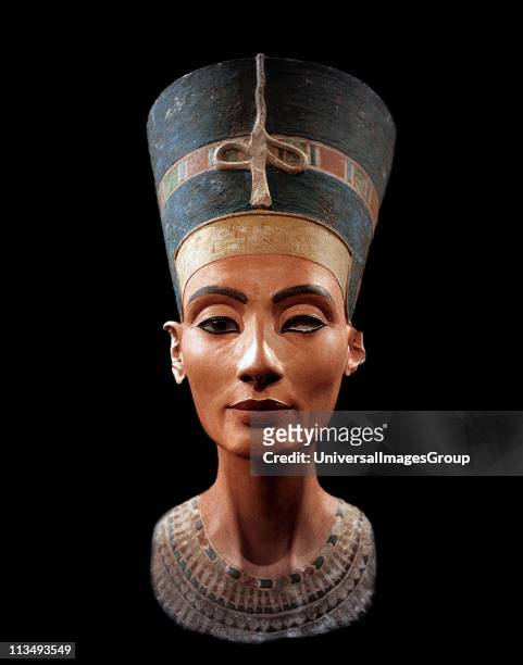 Bust of Nefertiti Great Royal Wife to the Egyptian Pharaoh Akhenaten. Nefertiti and her husband were known for a religious revolution. They...