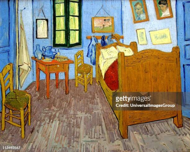 Vincent Van Gogh Dutch post-Impressionist painter. Van Gogh suffered from mental illness and died from a self-inflicted gunshot wound. 'Bedroom at...