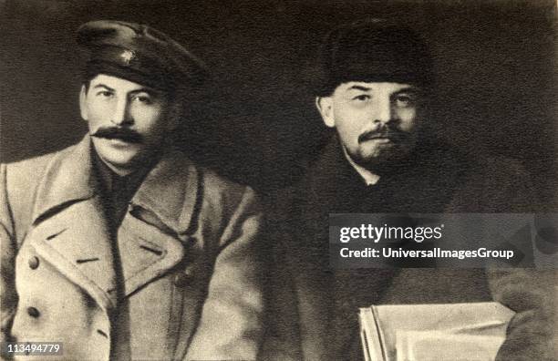 Vladimir Lenin and Joseph Stalin together in 1919