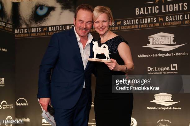 March 09: Till Demtroeder and Andrea Kathrin Loewig during the "Baltic Lights" gala night event on March 9, 2019 in Heringsdorf, Germany. The annual...