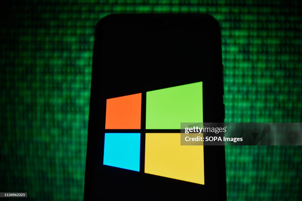 Windows Ops Logo In this photo illustration a Windows operative system logo seen... News ...
