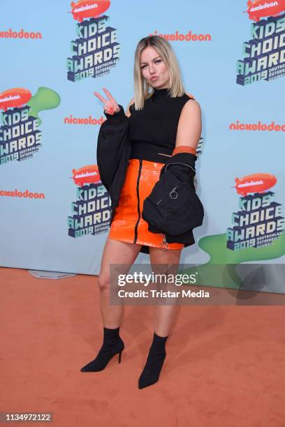 Kelly MissesVlog attends the Nickelodeon Kids Choice Awards on April 4, 2019 in Rust, Germany.