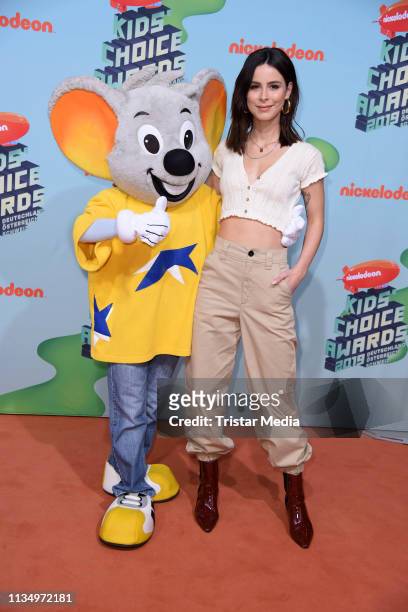 Lena Meyer-Landrut attends the Nickelodeon Kids Choice Awards on April 4, 2019 in Rust, Germany.
