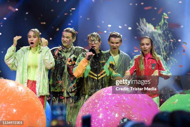 Lisa Mantler and Lena Mantler , Marcus Gunnarsen and Martinus Gunnarsen of the Norwegian music duo Marcus & Martinus) and Sascha Quade are seen on...