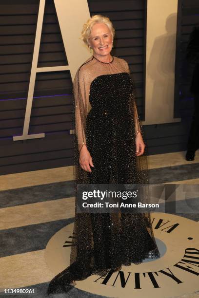 Glenn Close attends the 2019 Vanity Fair Oscar Party hosted by Radhika Jones at Wallis Annenberg Center for the Performing Arts on February 24, 2019...