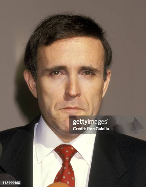 Rudolph Giuliani during Rudolph Giuliani Announces Ivan Boesky's Jail Sentence for Inside Trading at Federal Courthouse in New York City, New York,...