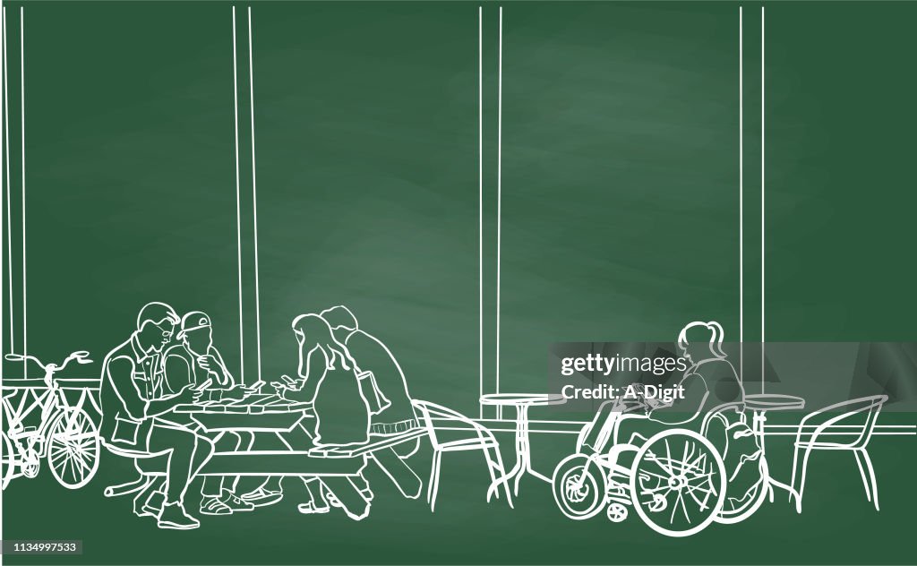 Digital Age Crowd Chalkboard