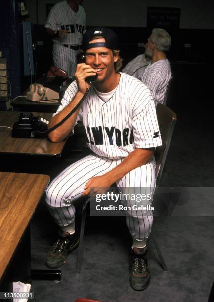 Morgan Englund during New York Police Athletic League 1st Celebrity Softball Game at Yankee Stadium in New York City, New York, United States.