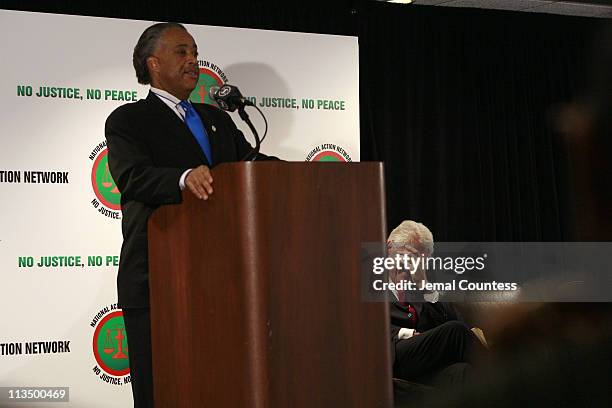 The Reverend Al Sharpton introduces Former President William Jefferson Clinton during the Ninth Annual National Action Network Convention at the New...