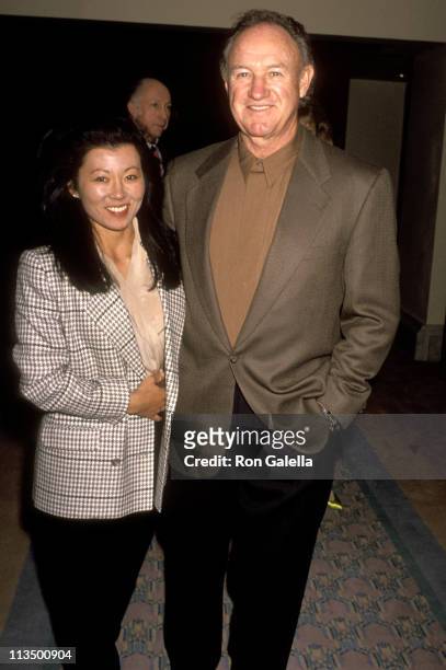 Gene Hackman and Betsy Arakawa during Celebrity Sports Invitational - November 29, 1991 at Westin Mission Hills Resort in Rancho Mirage, California,...