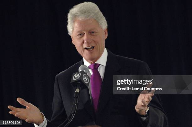 Former President William Jefferson Clinton speaks at the Ninth Annual National Action Network Convention at the New York Sheraton Hotel on April 19,...