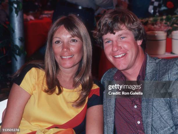 Hannie Strasser and Larry Wilcox during Toyota Pro/Celebrity Auto Race - March 14, 1981 at Long Beach Racetrack in Long Beach, California, United...