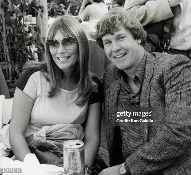 Hannie Strasser and Larry Wilcox during Toyota Pro/Celebrity Auto Race - March 14, 1981 at Long Beach Racetrack in Long Beach, California, United...