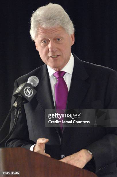 Former President William Jefferson Clinton speaks at the Ninth Annual National Action Network Convention at the New York Sheraton Hotel on April 19,...