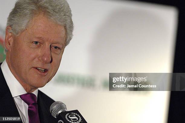 Former President William Jefferson Clinton speaks at the Ninth Annual National Action Network Convention at the New York Sheraton Hotel on April 19,...