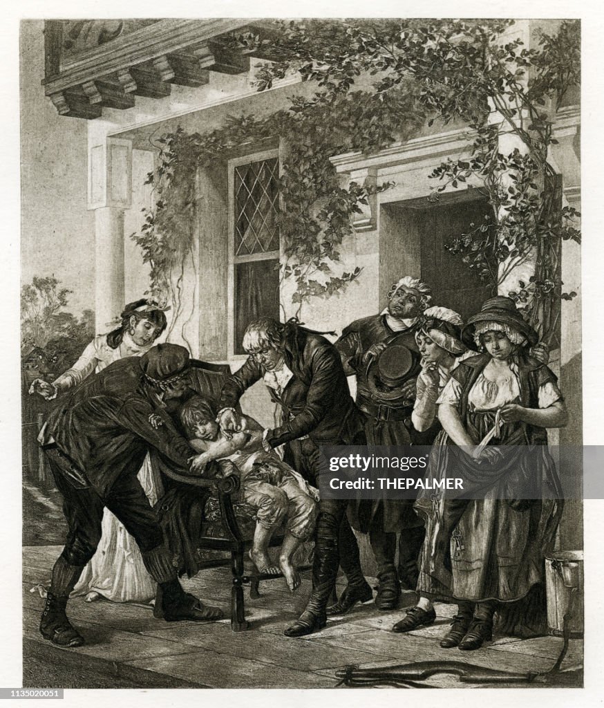 The First Injection Shot The First Vaccination Engraving 1894 High-Res Vector Graphic - Getty Images
