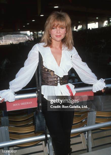 Lisa Hartman during Ben Johnson Pro-Celebrity Rodeo - August 14, 1989 at Los Angeles Equestrian Center in Los Angeles, California, United States.