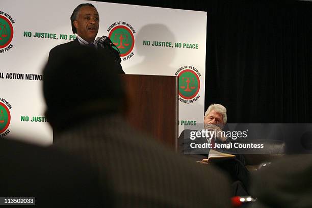 The Reverend Al Sharpton introduces Former President William Jefferson Clinton during the Ninth Annual National Action Network Convention at the New...