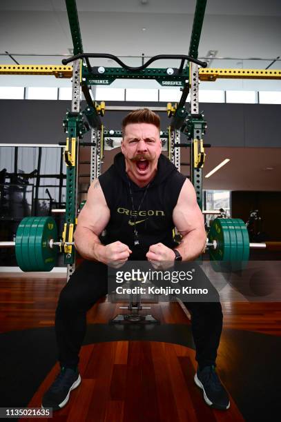 Portrait of Oregon strength and conditioning coach Aaron Feld posing...  News Photo - Getty Images