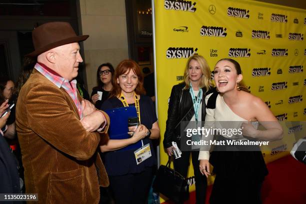 Bryan Lourd and Billie Lourd attends the "Booksmart" Premiere - 2019 SXSW Conference and Festivals at Paramount Theatre on March 10, 2019 in Austin,...