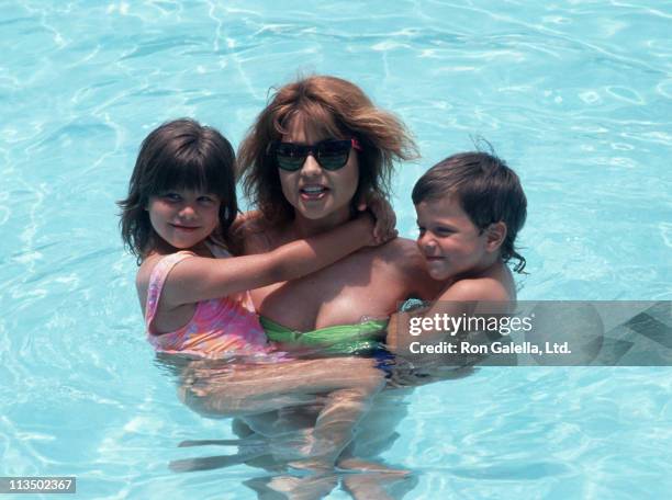 Pia Zadora, Kady Riklis and Kristofer Riklis during Mauna Lani Celebrity Sports Invitational at Mauna Lani Bay Hotel in Kohala Coast, Hawaii, United...