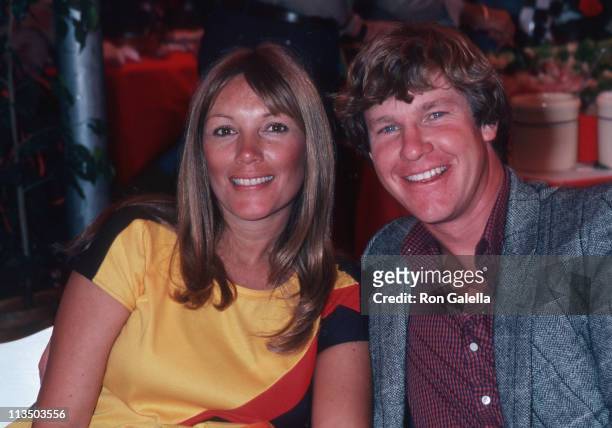 Hannie Strasser and Larry Wilcox during Toyota Pro/Celebrity Auto Race - March 14, 1981 at Long Beach Racetrack in Long Beach, California, United...