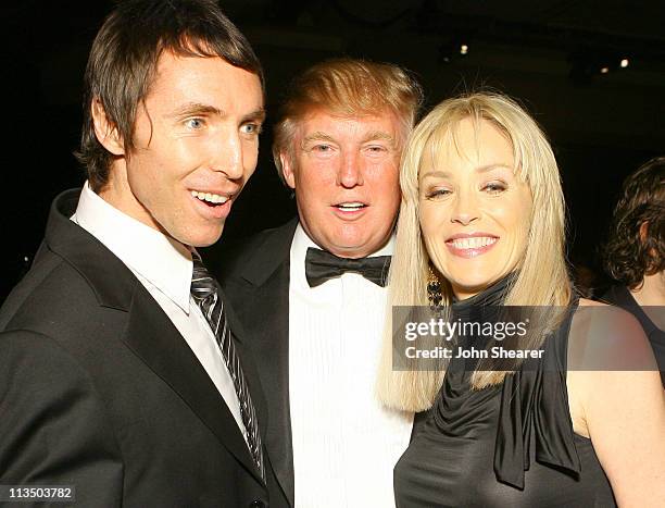 Steve Nash, Donald Trump and Sharon Stone during Muhammad Ali's Celebrity Fight Night XIII - Inside at Marriot Desert Ridge Resort & Spa in Phoenix,...