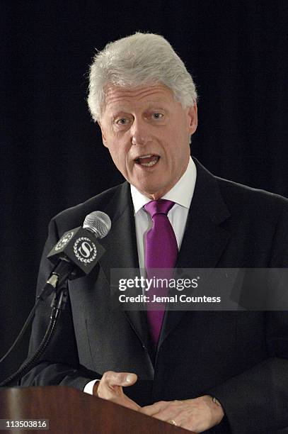 Former President William Jefferson Clinton speaks at the Ninth Annual National Action Network Convention at the New York Sheraton Hotel on April 19,...