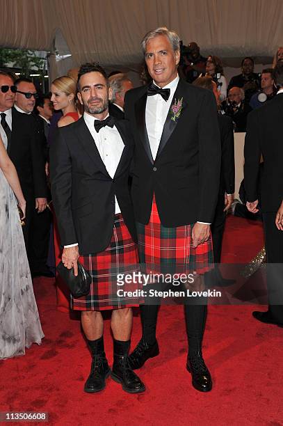 Designer Marc Jacobs Robert Duffy attend the "Alexander McQueen: Savage Beauty" Costume Institute Gala at The Metropolitan Museum of Art on May 2,...