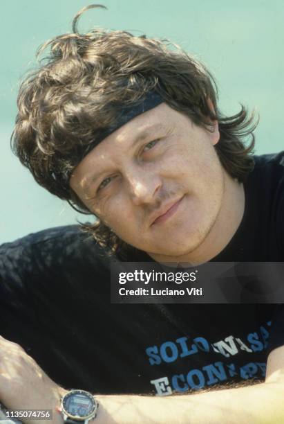 Italian singer-songwriter Zucchero Fornaciari, Rome, Italy, 1987.