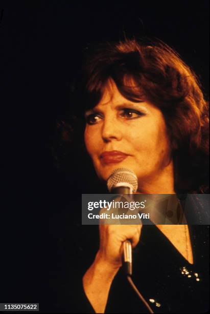 Fado singer Amalia Rodrigues, Rome, Italy, 1984 .