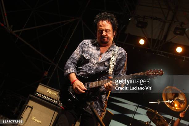 Steve Lukather, former lead guitarist for Toto, performing at Casa del Jazz in Rome, Italy, 4th August 2011.