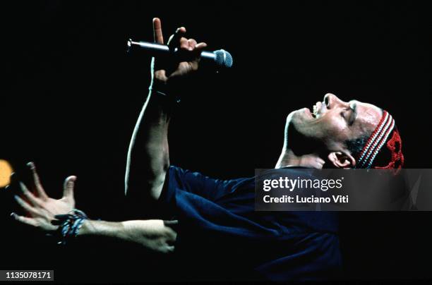 Italian pop singer Eros Ramazzotti performing in Rome, Italy, 1994.
