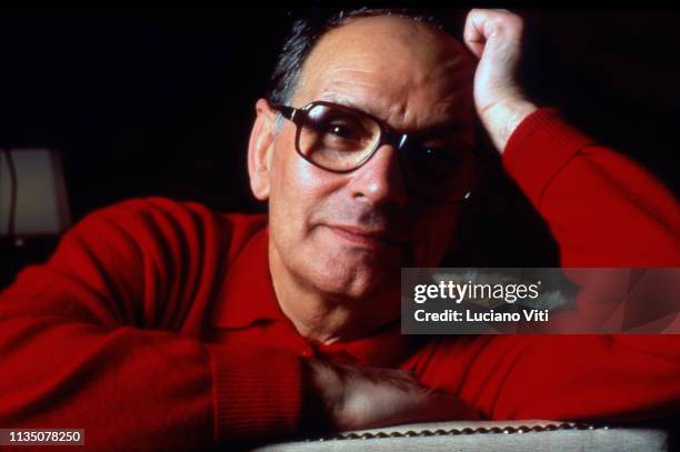 Music composer Ennio Morricone, Rome, Italy, 1991.