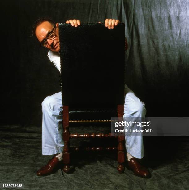 Music composer Ennio Morricone, Rome, Italy, circa 1989.